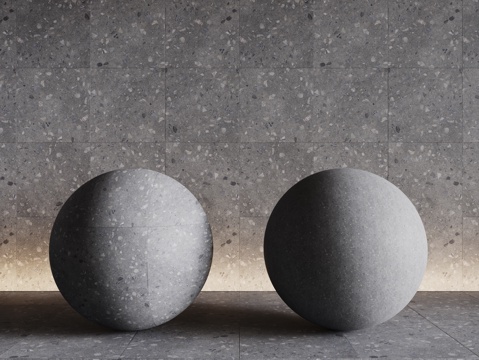 现代灰色水磨石 墙砖 瓷砖 马赛克 石材su模型