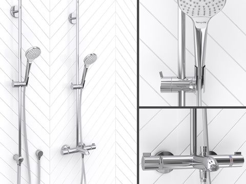  汉斯格雅淋浴系统 Croma Select S 2803d模型 