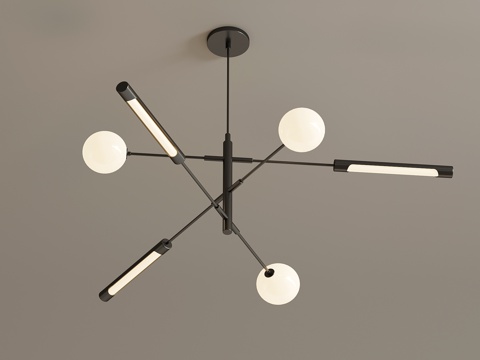 现代吊灯 金属吊灯 多头吊灯3d模型