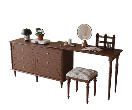现代梳妆台 梳妆凳su模型