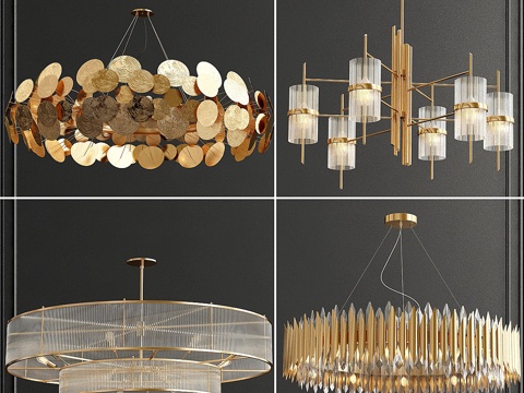  水晶吊灯系列3d模型 