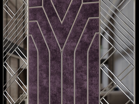  豪华专业版床头板28号3d模型 