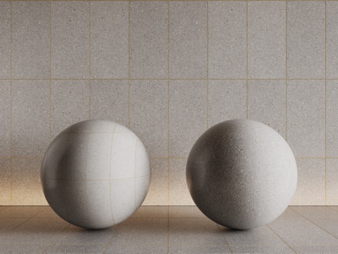 现代灰色水磨石 墙砖 瓷砖 马赛克 石材su模型