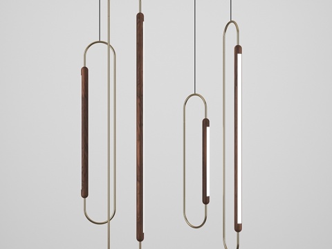  霍利斯+莫里斯设计Link垂直吊灯3d模型 