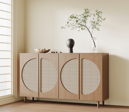 侘寂中古玄关柜 鞋柜 边柜3d模型