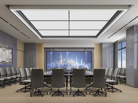  会议室3d模型 