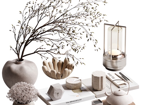  新中式饰品摆件组合3d模型 