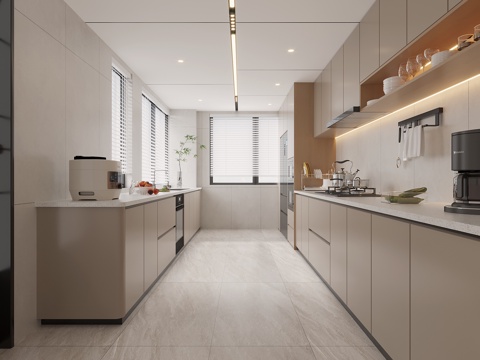  现代厨房 厨房摆件 厨房电器3d模型 