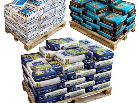  展示柜011. 建筑混合料3d模型 