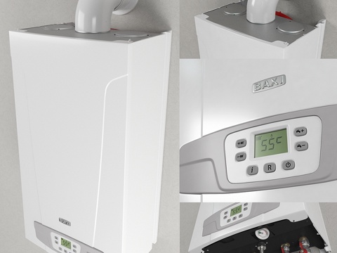  Baxi Eco 4S壁挂燃气锅炉3d模型 