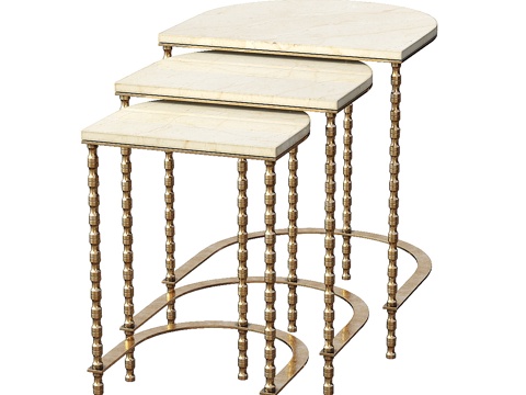  Alba套叠桌3d模型 