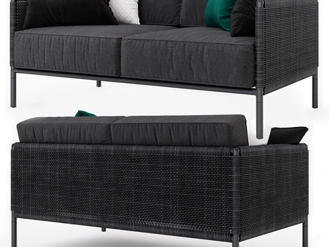  Encore Modern Garden 2人座沙发3d模型 