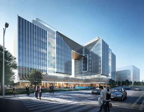 现代高层办公楼 写字楼建筑 商业综合体su模型