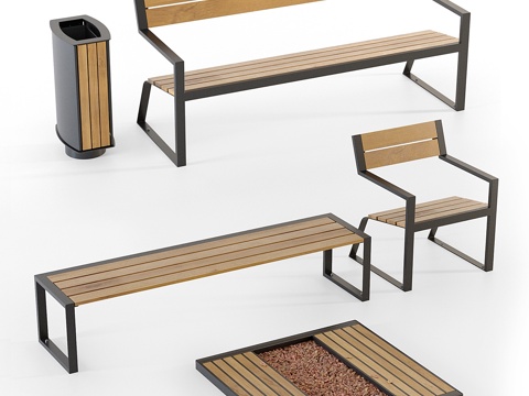  室外套装3d模型 