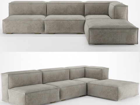  罗文组合沙发3d模型 