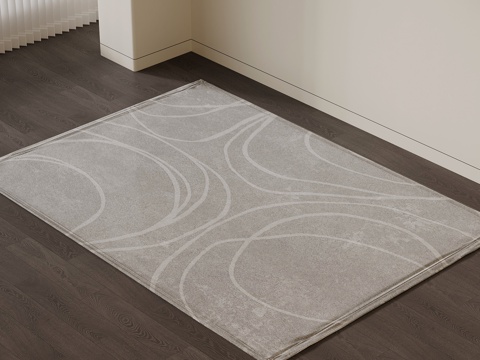 现代意式地毯 方形地毯3d模型