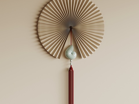  新中式墙饰3d模型 