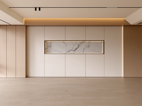 现代客厅 奶油客厅 沙发背景墙 客厅背景 奶油风背景墙su模型