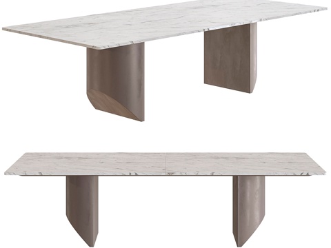  Minotti Wedge餐桌3d模型 