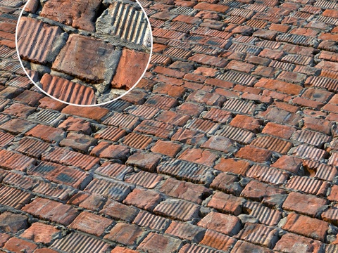  粗犷砖墙材质3d模型 