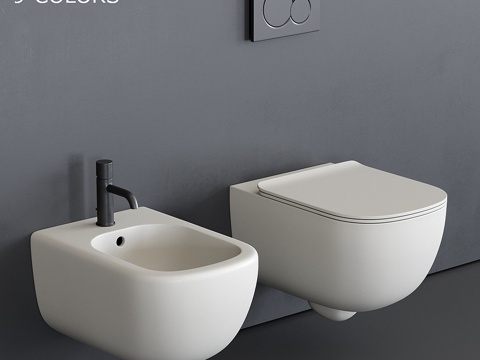  Ceramica Cielo Era 壁挂式马桶3d模型 