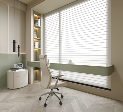 现代卧室书桌椅su模型