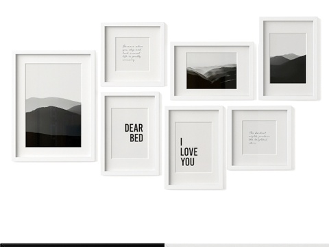  宜家Ribba海报套装083d模型 