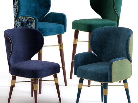  Ottiu品牌路易斯中世纪餐椅3d模型 