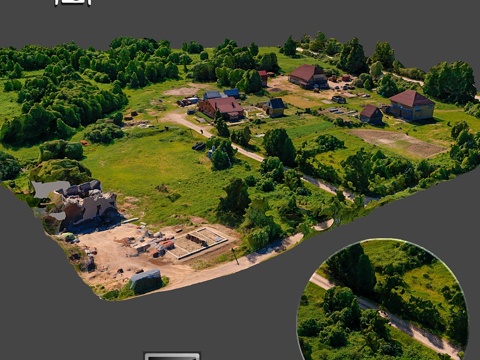  航拍扫描93d模型 