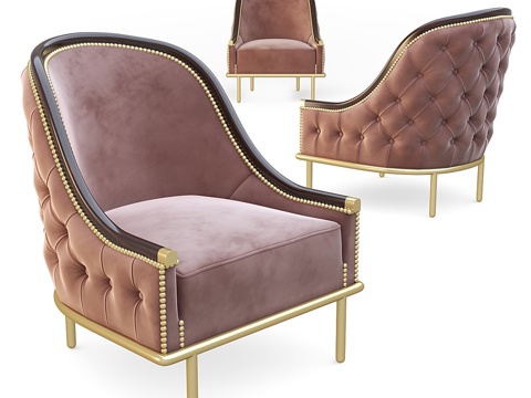  贝萨装饰艺术扶手椅3d模型 