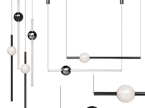  吊灯 李·布鲁姆 ORION GLOBE LIGHT 黑色款3d模型 