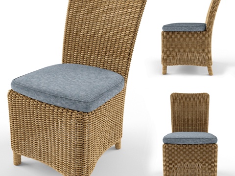 藤编椅子3d模型 