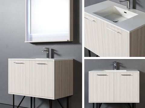  浴室家具图卢姆90cm款3d模型 