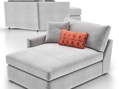  LOUNGE II PETITE 户外软包躺椅3d模型 