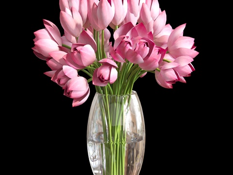  莲花花瓶 #43d模型 