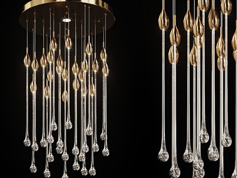  RAINY水滴形吊灯3d模型 