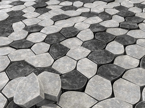  多边形铺路石    铺路石 Ngon3d模型 