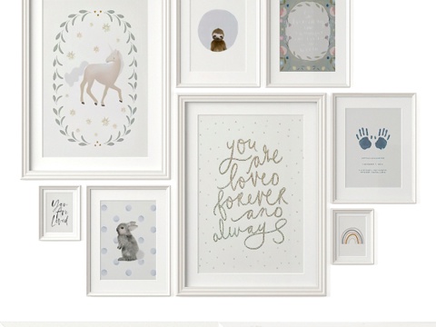  儿童绘画作品3d模型 