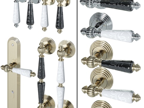  Fimet Michelle 106P花卉门把手套装3d模型 