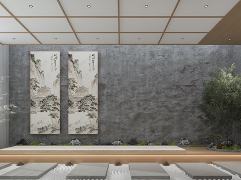  休闲打坐禅室3d模型 