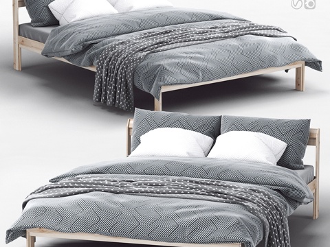  宜家NEIDEN床架，松桦木，Luröy3d模型 