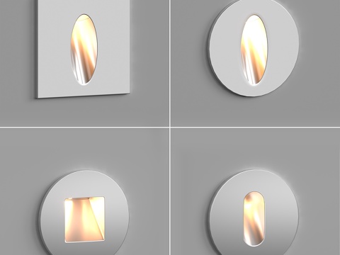  LED壁灯系列之二3d模型 