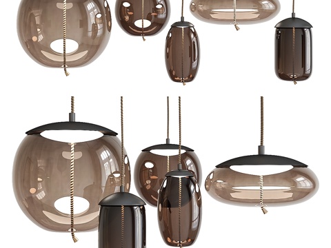  北欧风BROKIS绳结吊灯3d模型 