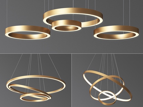  环形吊灯系列23d模型 
