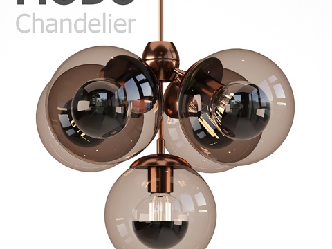 Modo 5球形吊灯3d模型 