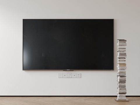  现代电视机 移动电视 激光电视 显示屏 壁挂式电视3d模型 