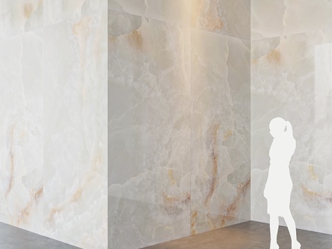  菲安德珍宝石系列 白玛瑙 300x150 cm 玛瑙石3d模型 