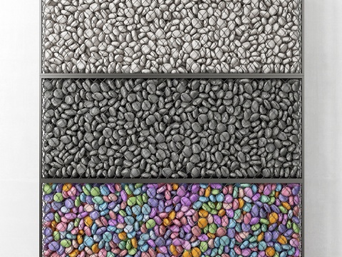  石笼网中砾石3d模型 