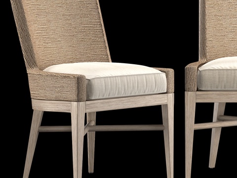  MARISOL海草边椅坐垫3d模型 