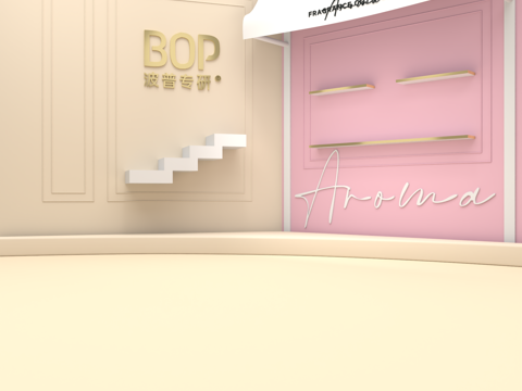  直播间背景墙3d模型 